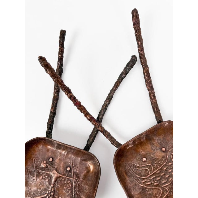 Mid-Century Modern Primitive Sculptural Wall Coat Hooks from Bragalini, 1950s, Set of 2 For Sale - Image 16 of 18