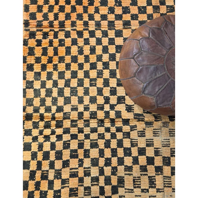 1960s Checkered Moroccan Rug - 7.4 X 5.6 Ft For Sale In Cleveland - Image 6 of 8