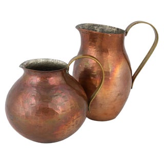 Vintage Copper Pitchers by Harald Buchrucker, Germany, 1950s, Set of 2 For Sale