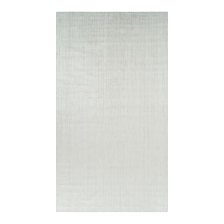 Rug & Kilim’s Oversized Textural Rug in Solid White and Silver-Gray Striae - 10x18 For Sale