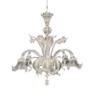 Murano Glass Chandelier, 1980s For Sale