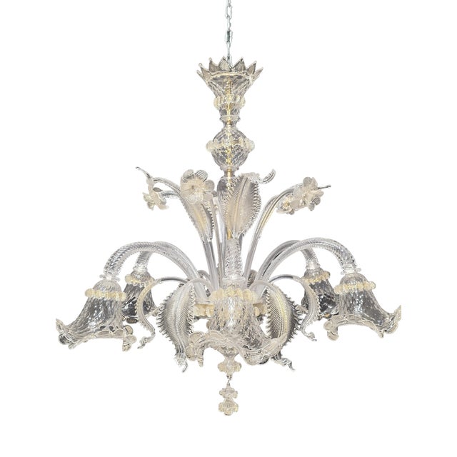 Murano Glass Chandelier, 1980s For Sale