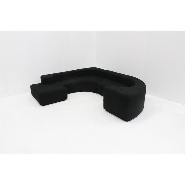Black Vintage Lara Modular Sofa by Pamio, Toso and Massari for Stilwood, 1968, Set of 2 For Sale - Image 8 of 12