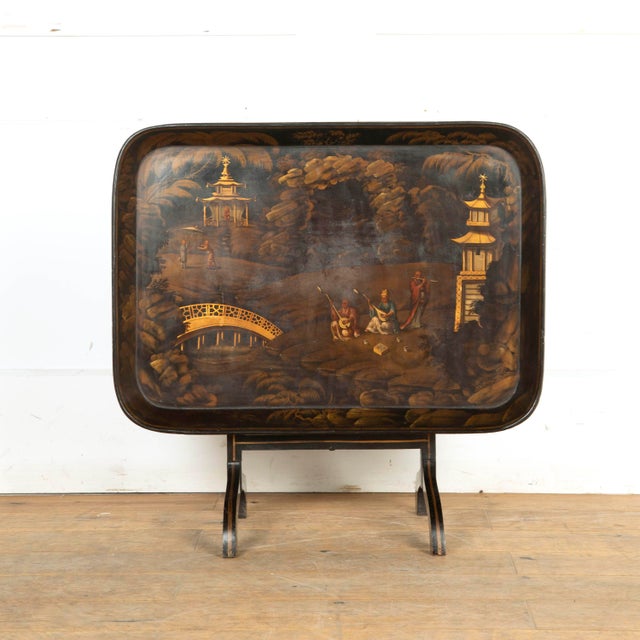 Regency Chinoiserie Tray on Stand, 1820 For Sale - Image 10 of 10