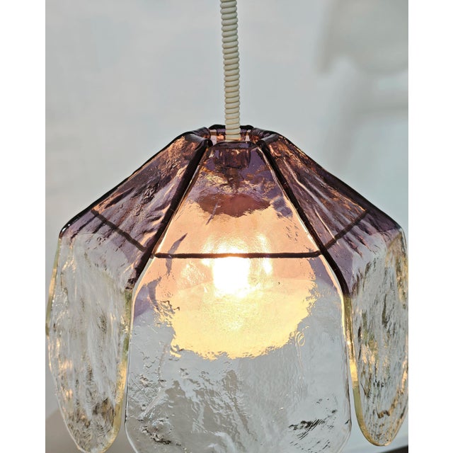 Murano Glass Pendant Lamp by AV Mazzega, 1970s For Sale - Image 6 of 15