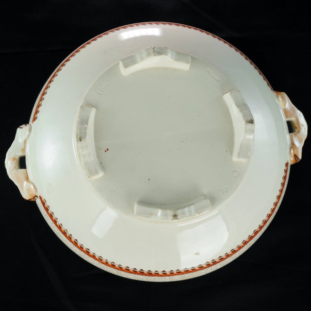 Ceramic English Aesthetic Movement Transferware Covered Serving Dish by Brownfield Circa 1870 For Sale - Image 7 of 11