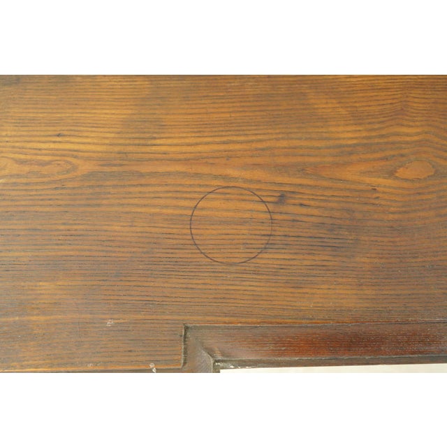 Antique Victorian Burl Veneer Paneled Oak Fireplace Mantel For Sale - Image 16 of 16