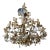 Italian Painted Metal & Murano Glass 8 Arm Chandelier For Sale