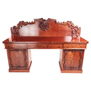 Antique Quality Victorian Carved Mahogany Sideboard, 1860s For Sale