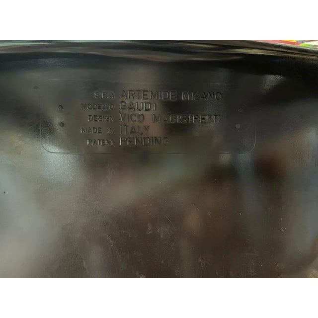 Brown Gaudi Chair by Vico Magistretti for Artemide, 1970s, in Good conditions. Designed 1970 to 1979 This piece has an...