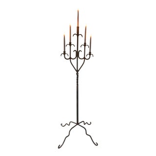 20th Century Wrought Iron Candelabra For Sale