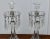 Transparent Vintage Art Nouveau Style Pair of Crystal Candlesticks W/Hanging Prisms For Sale - Image 8 of 8