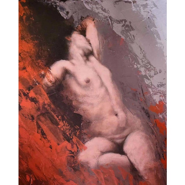 Tempestas, Contemporary Nude Figurative Painting, Louis Braquet For Sale