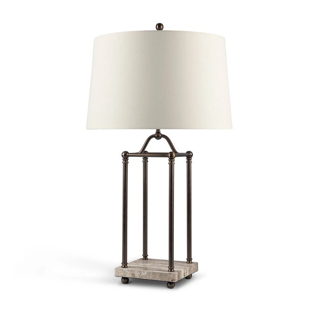 Architectural and classic comes to mind with our gazebo lamp. Designed so that you may feature a beloved objet or vase in...