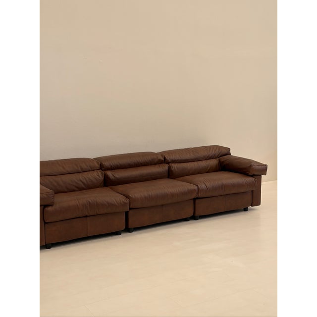 Brown Erasmo Sofa by Afra and Tobia Scarpa for B&B Italia, 1970s, Set of 3 For Sale - Image 8 of 18