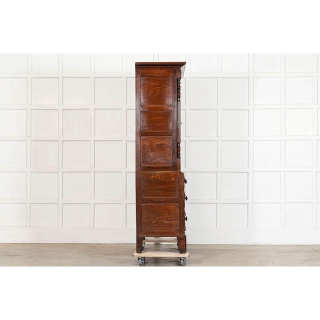 Large 19th Century English Georgian Oak Housekeepers Cupboard, 1820 For Sale - Image 8 of 18