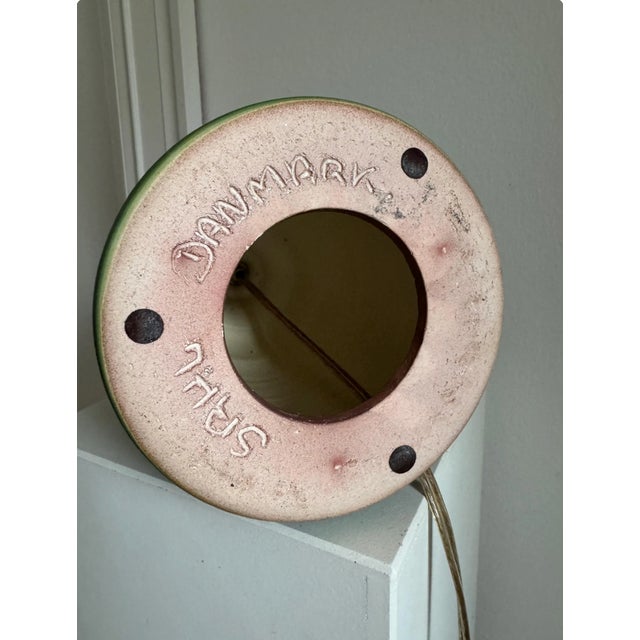 Forest Green Vintage Danish Table Lamp by Birthe Sahl, 1970s For Sale - Image 8 of 9
