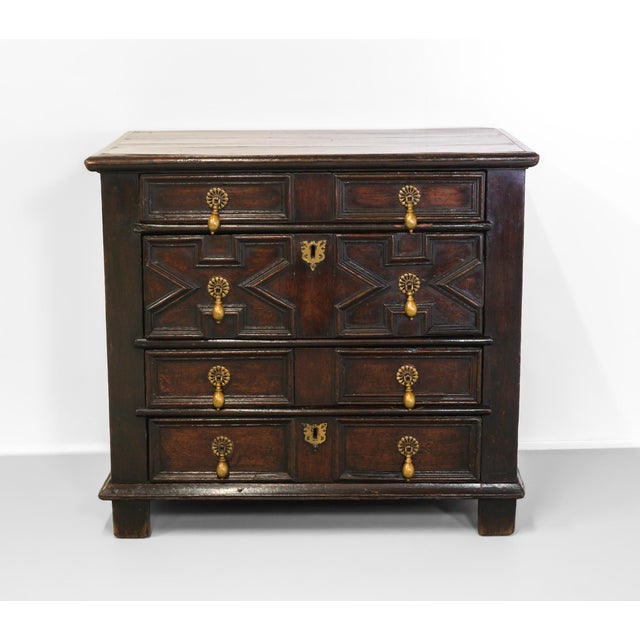 Small 17th Century Charles II Joined Oak Chest of Drawers For Sale - Image 15 of 15
