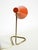 Metal Large Mid-Century Modern Brass Table Lamp with Brick-Red Shade, 1950s For Sale - Image 7 of 18