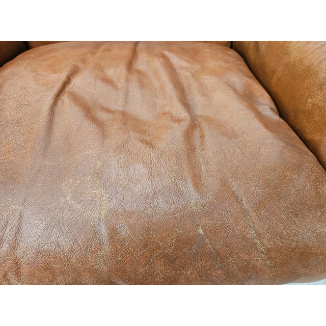 Osaka Brown Leather Armchairs by Moroso, 1980, Set of 2 For Sale - Image 15 of 18