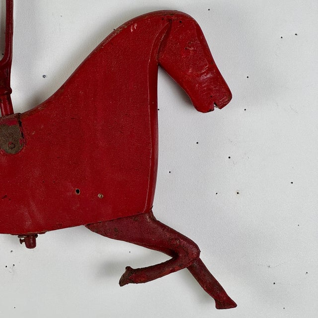 Early 20th Century Mystery Vintage Galloping Red Horse Objet d'Art of Possible Carnival Fairground Origin For Sale - Image 5 of 18