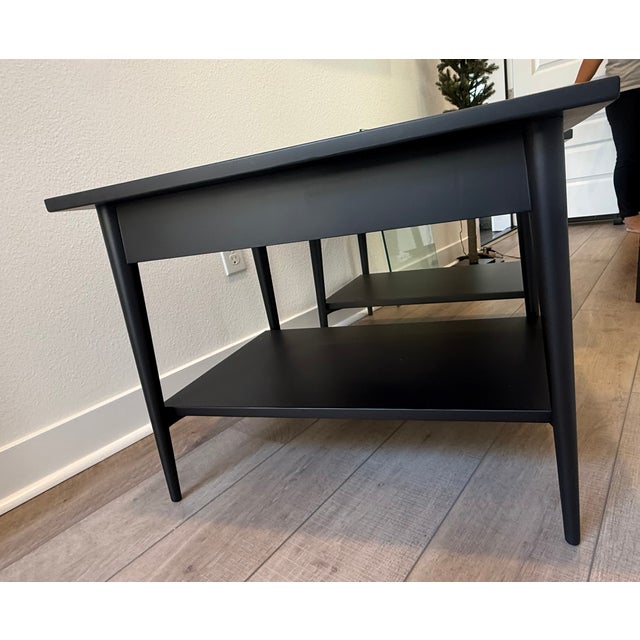 These tables were refurbished, so cleaned up and applied a laker finish that is sort of low shine, they have glass tops....