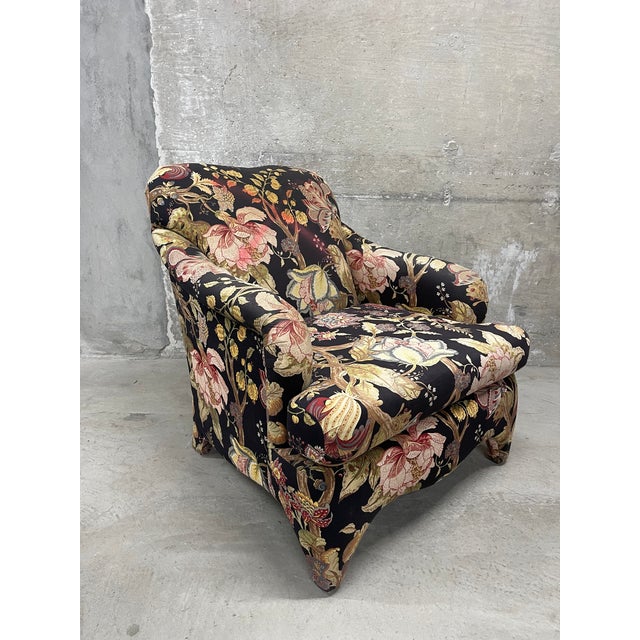 Farmhouse Vintage Upholstered Lounge Chair For Sale - Image 3 of 12