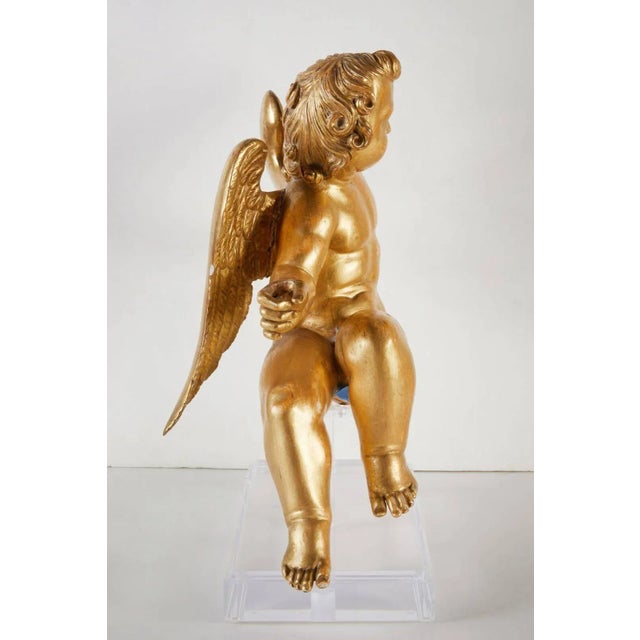 Rare, Early 19th Century, Gilded Presentational Cherubim, circa 1825 - A Pair For Sale - Image 9 of 9