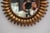 Metal Mid-Century Modern Hand-Crafted Copper and Wood Sunburst Mirror, 1950s For Sale - Image 7 of 10