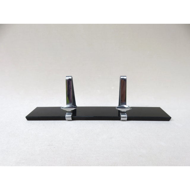 Art Deco Black Glass & Chrome French Picture Frame For Sale - Image 9 of 18