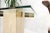 Pair of Mid-Century Modern Travertine & Brass Bases Square Glass Tops End Tables For Sale - Image 10 of 11
