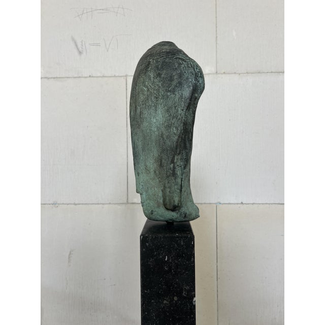 Monumental Bronze Head Sculpture from Filippa de Boer, 1980s For Sale - Image 9 of 16