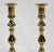 Traditional Vintage Brass Candlestick Holder Pair For Sale - Image 3 of 4
