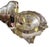Huge Antique Silver Brazier W Crescent Moon Finial.