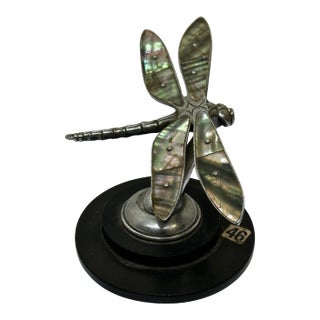 British Art Deco Circa 1934 Dragonfly Desmo Car Mascot Sculpture For Sale