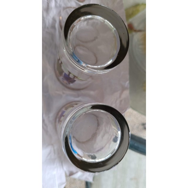 Vintage Set of 4 B. Brian Atwater 1920s Ladies Golf Motif Highball Barware Glasses Gold Trim For Sale - Image 9 of 12