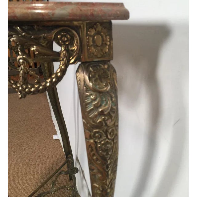 Early 20th Century 20th Century Aesthetic Movement Rouge Marble Top Console Table For Sale - Image 5 of 13