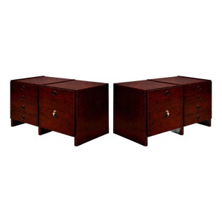 Geraldo De Barros Brazilian Modern Office Cabinet in Rosewood, Hobjeto, 1970s, Pair For Sale