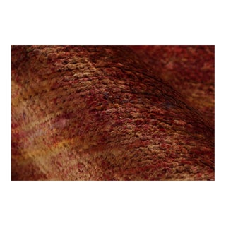 Rug & Kilim’s Modern Textural Rug in Red and Gold Tones and Striae For Sale