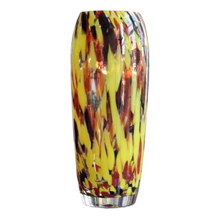 Murano Glass Spotted Vase, 1970s For Sale