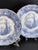 Blue Acropolis Transferware Plates, Set of 3, England, 9.4in, Set of 3 For Sale - Image 4 of 12