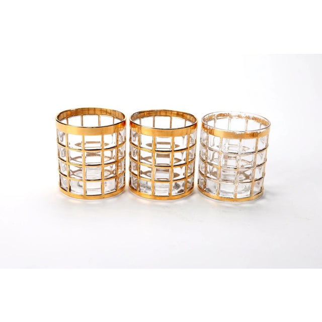 1960s 6 Imperial Glass Toril De Oro Tumbler Glasses For Sale - Image 4 of 11