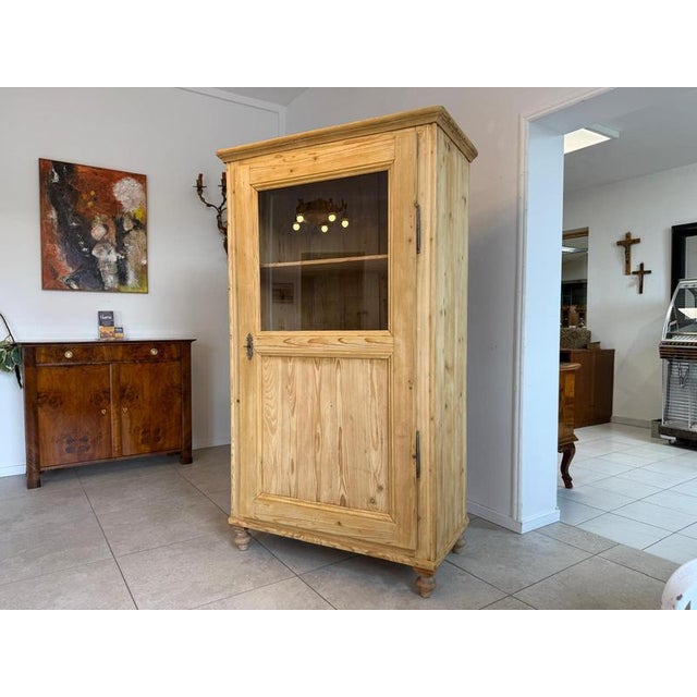 Biedermeier Farmhouse Wood Display Cabinet For Sale - Image 13 of 13