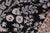 Shabby Chic Floral 1990's Pak-Persian Black/Rust Wool Rug - 12'1'' X 15'2'' For Sale In New York - Image 6 of 9