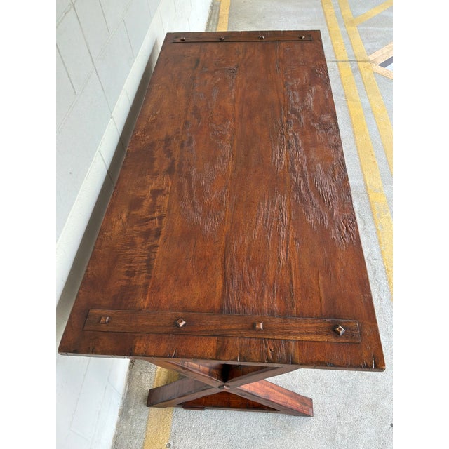 2020s Jonathan Charles Rustic Casual Desk For Sale - Image 5 of 7
