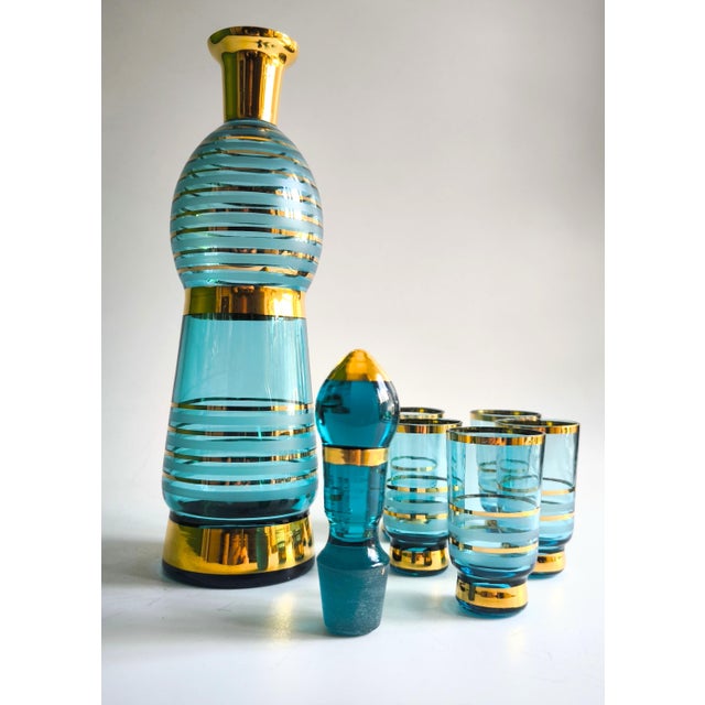 Set of 6, Mid-Century Modern Tuscany Liqueur Set From the 1960s For Sale - Image 11 of 16