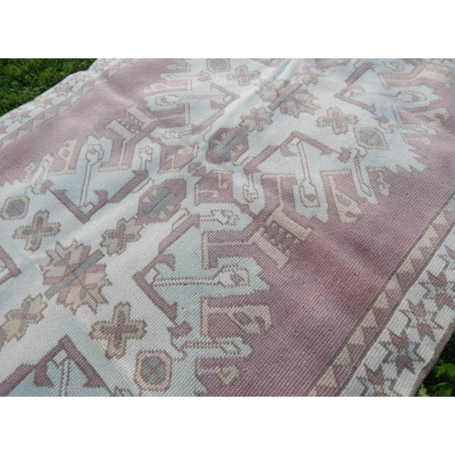 Camel Vintage Turkish Kars Rug 3′11″ × 5′6″ For Sale - Image 8 of 10