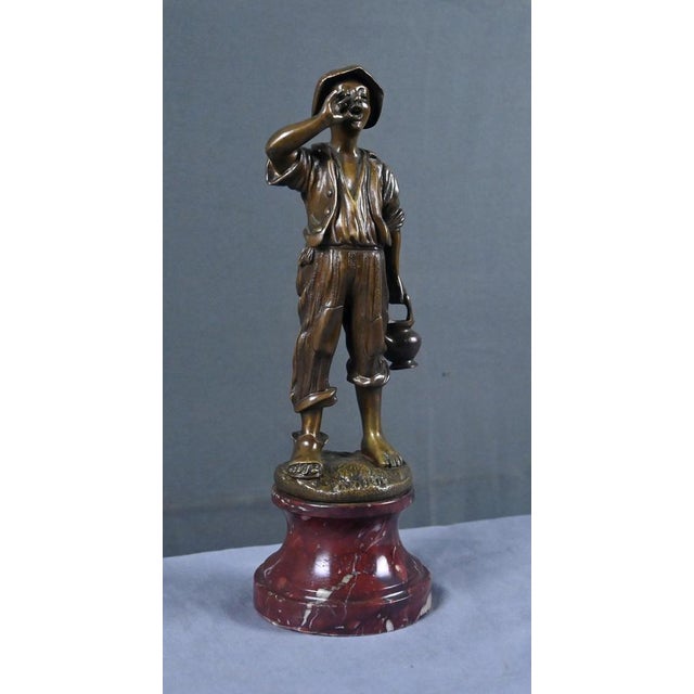 Dubois, The Little Water Carrier, Late 19th Century, Bronze For Sale - Image 3 of 16