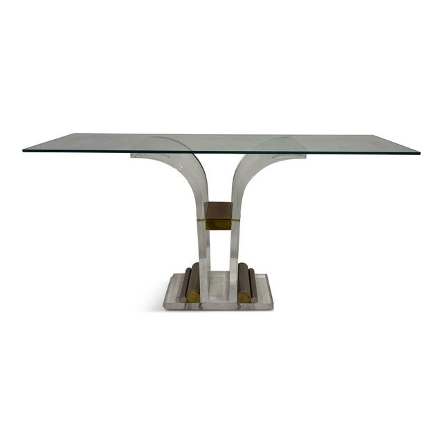 Acrylic and Metal Console Tables, 1970s, Set of 2 For Sale - Image 14 of 14