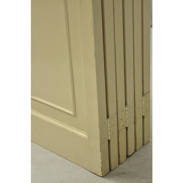 Vintage LRG Hollywood Regency 92" Tall 6 Panel Bone Lacquer Room Divider Screen For Sale - Image 18 of 18